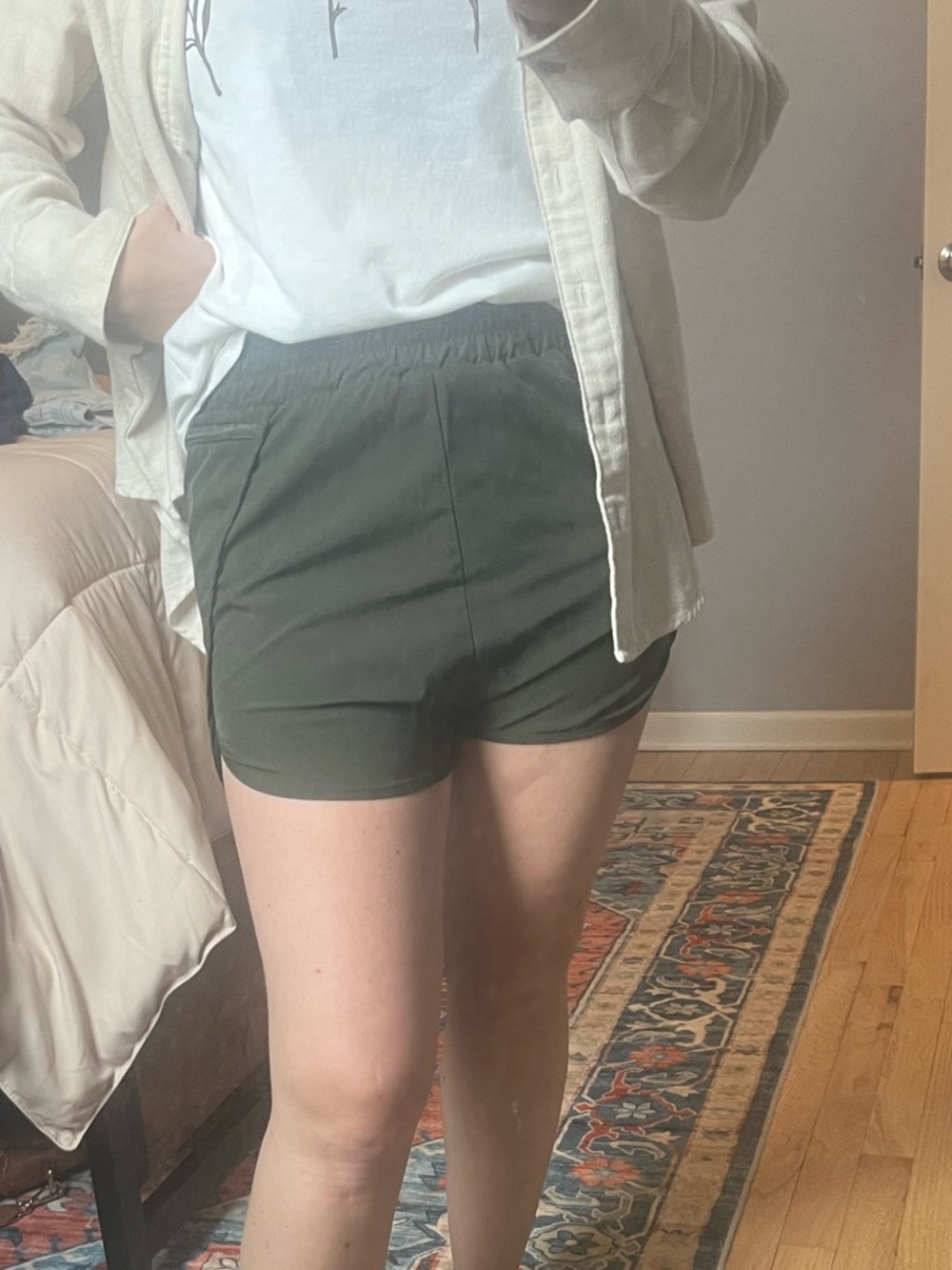 Olive Green Women's Athletic Shorts